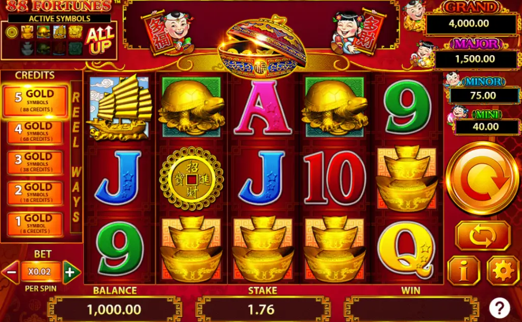 88 fortunes screenshot