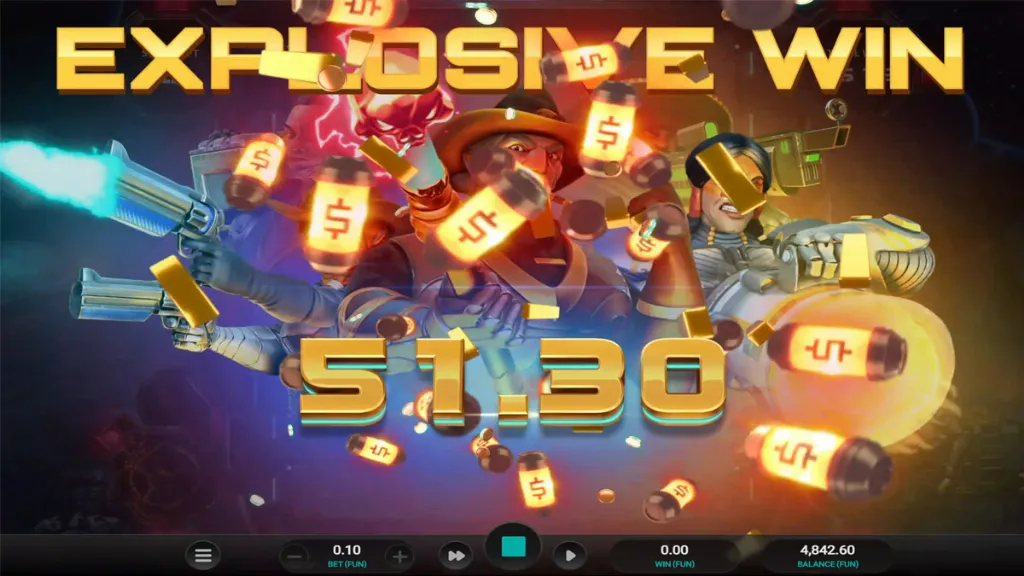 Money Train 4 - Banner with explosive win display.