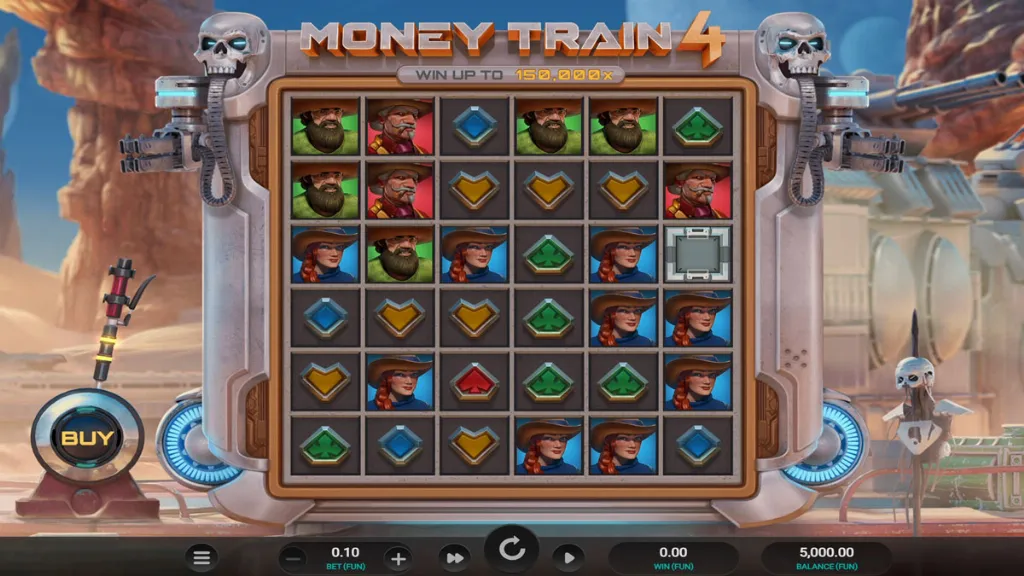 Money Train 4 - Game screenshot with colorful symbols.