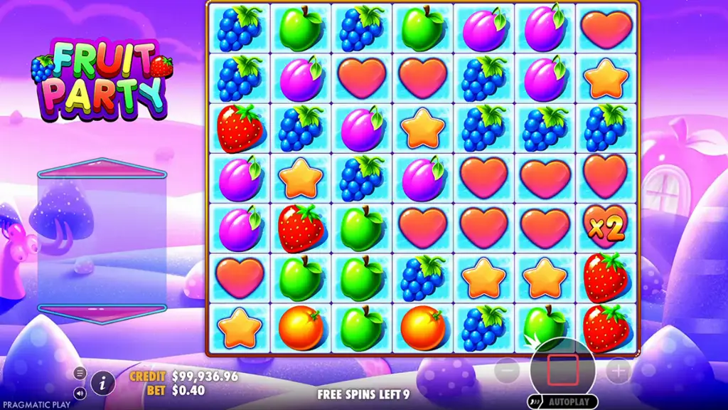 Fruit Party - Game screenshot with colorful fruits