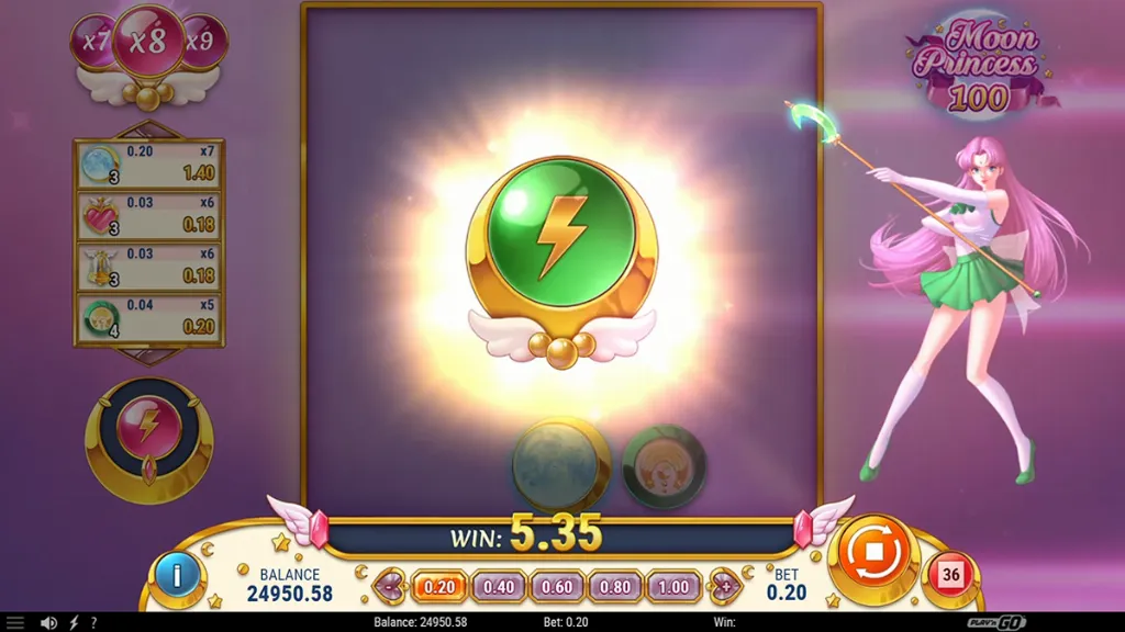 Moon Princess - Game Screenshot with Bonus Trigger