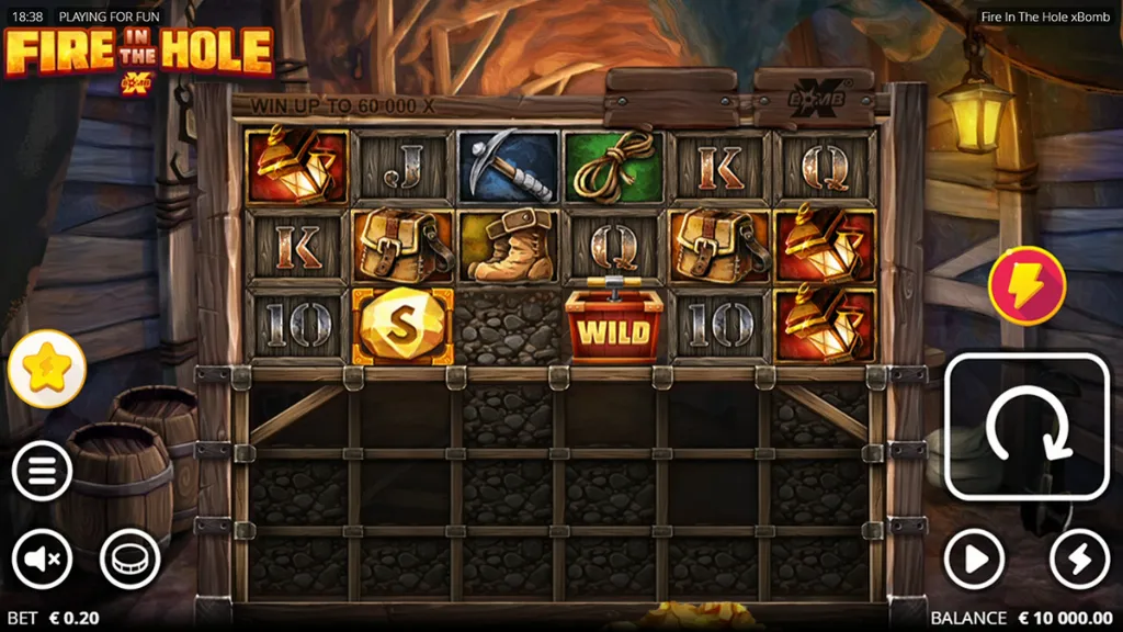 Fire in the Hole - Game Screenshot with Slot Symbols