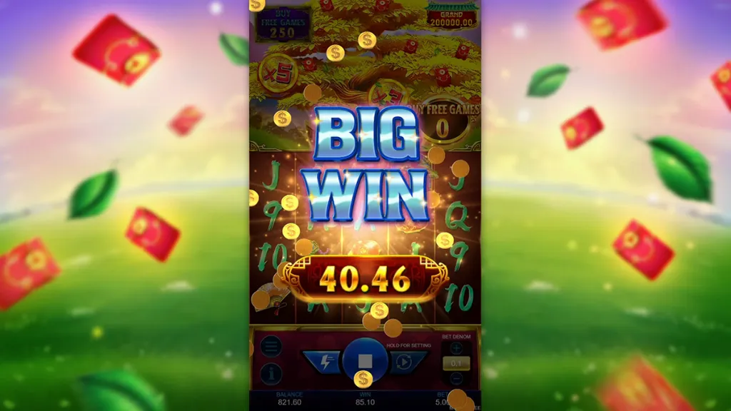 Money Tree - Product photo with big win display