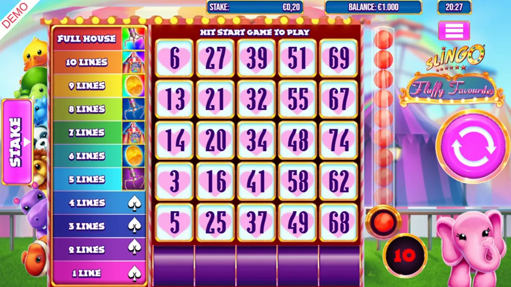 Slingo - Game Screenshot with colorful interface.