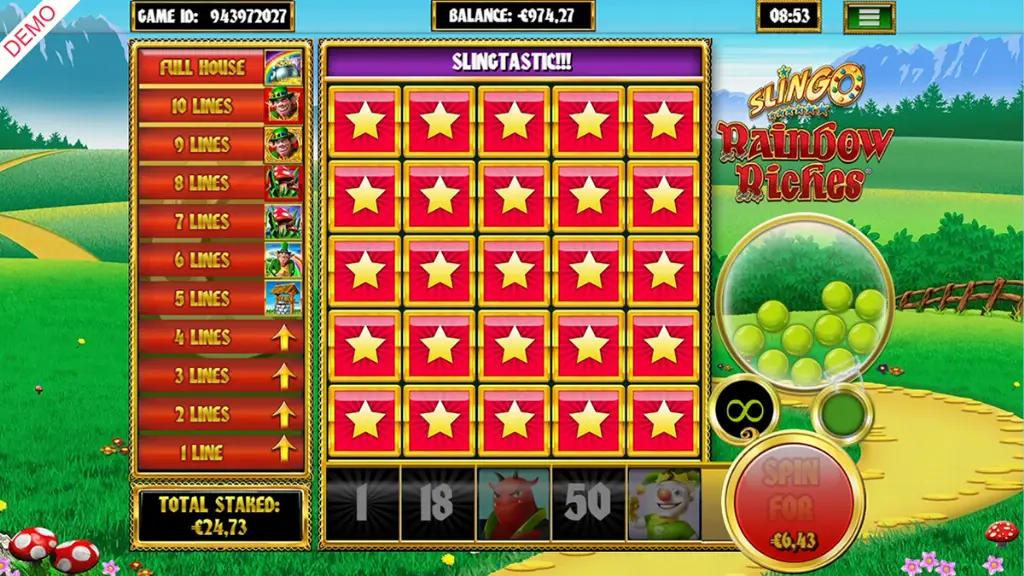 Slingo - Game screenshot with bonus trigger visible