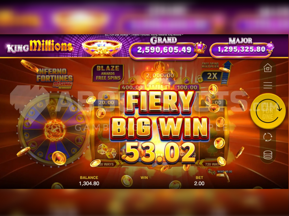 Inferno Fortunes Rising Rewards King Millions