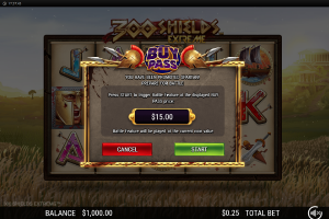 300 Shields Extreme Buy Bonus feature screen