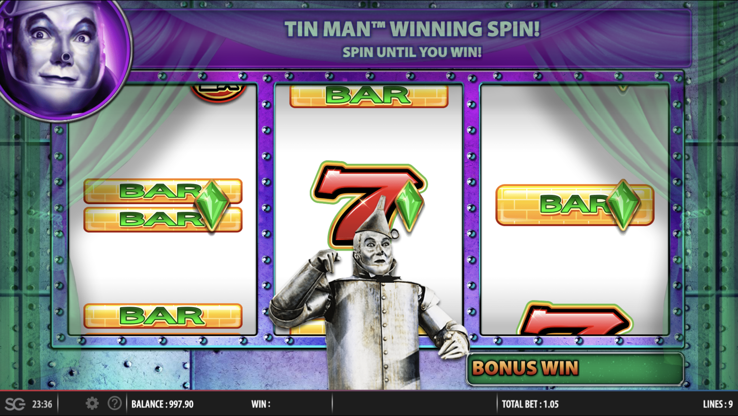 The Wizard Of Oz Road To Emerald City bonus round
