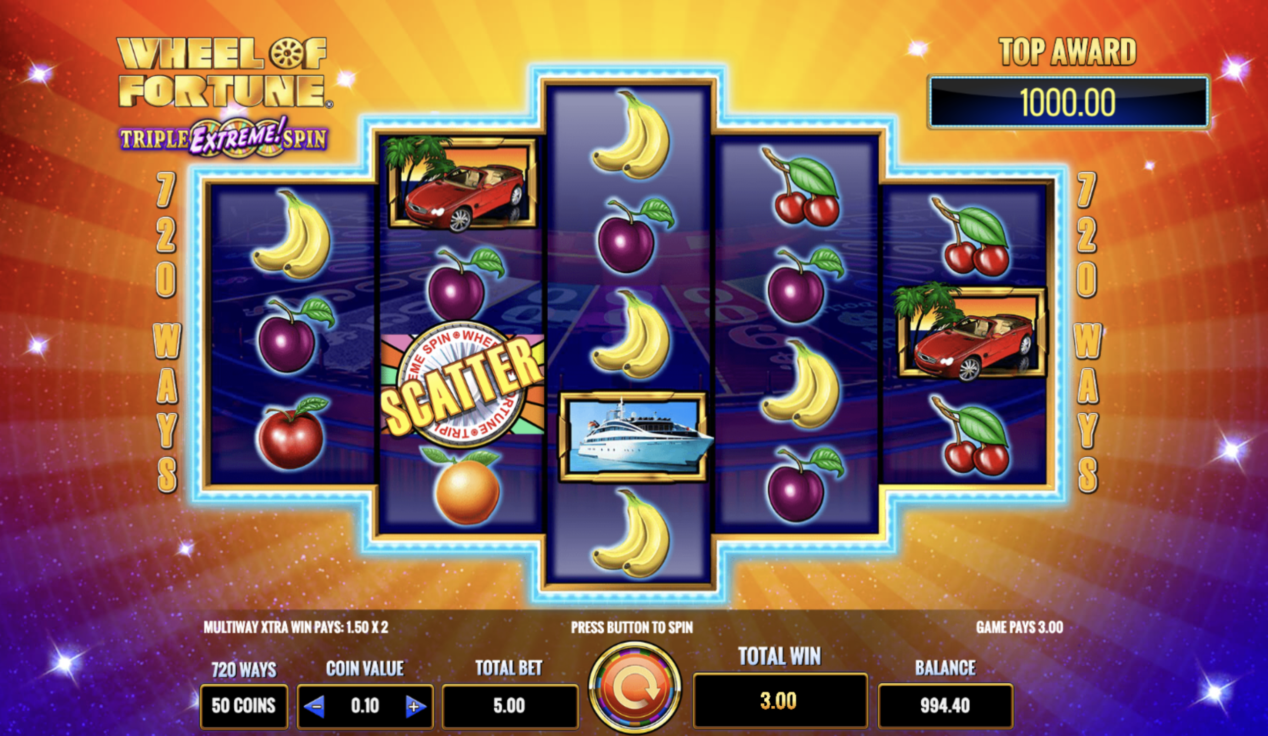 wheel of fortune triple extreme spin gameplay scatter scaled