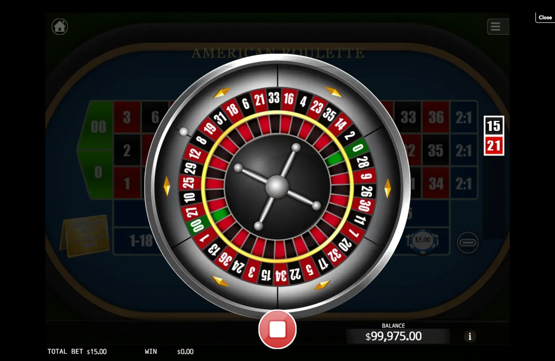 american roulette wheel