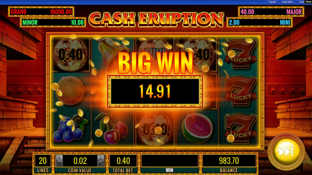 Cash Eruption slot game