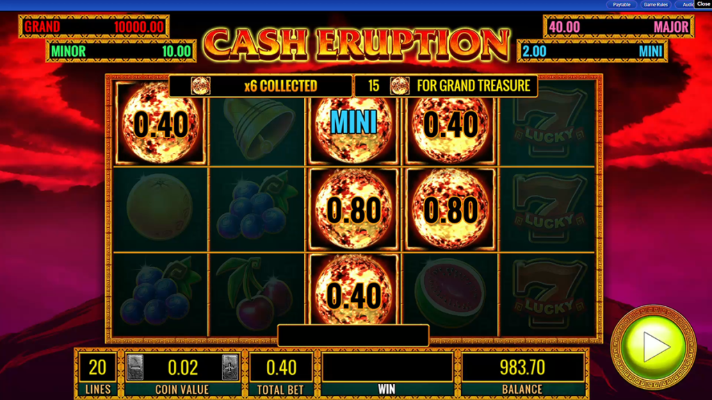Cash Eruption slot game