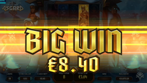 Big win during the Age of Asgard demo bonus feature