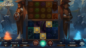 Age of Asgard free spins feature triggered in the demo slot