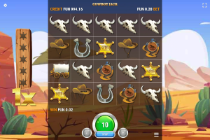 Cowboy Jack free spins bonus with the increasing win multiplier active