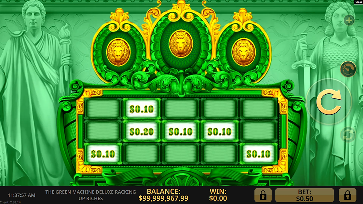 Green Machine Racking Up Riches bonus trigger