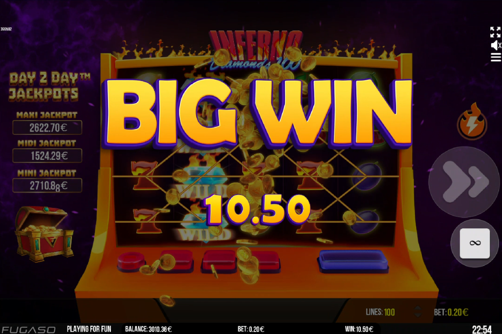 Big Win on Inferno Diamonds 100