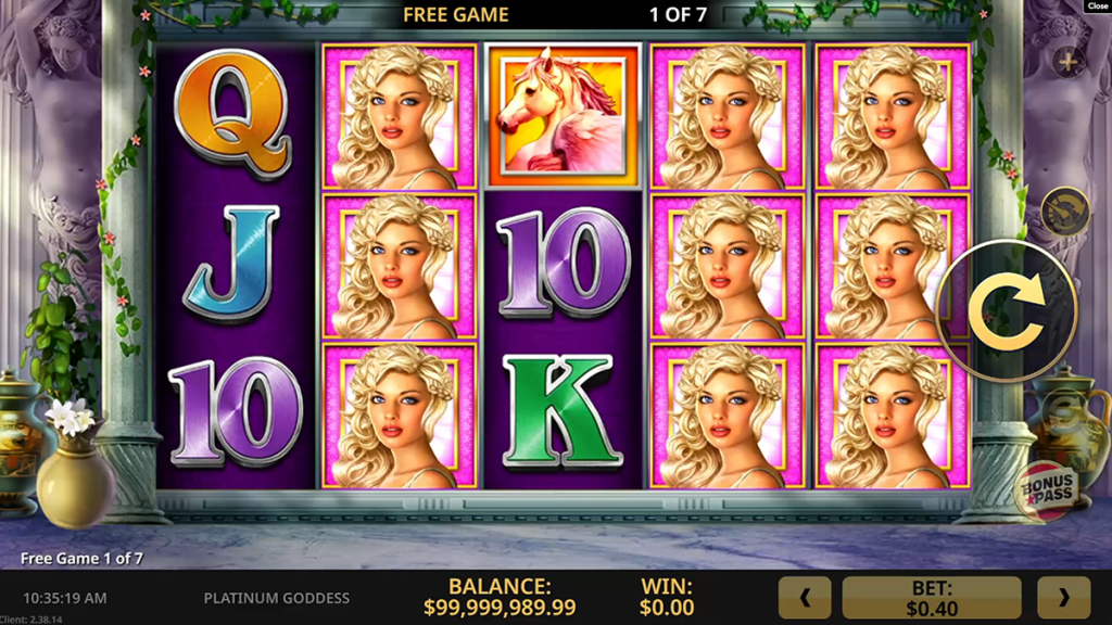 Platinum Goddess slot game