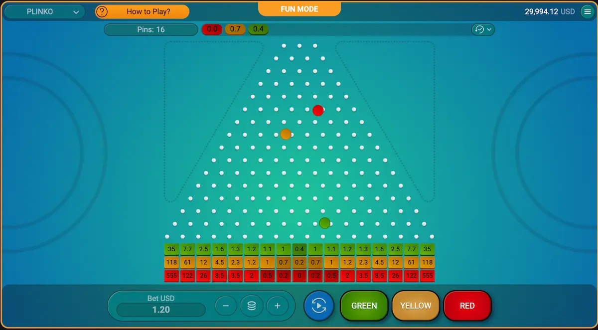 plinko classic 16 pegs