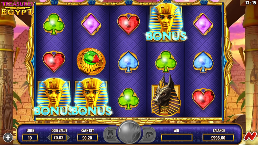 treasures of egypt bonus trigger