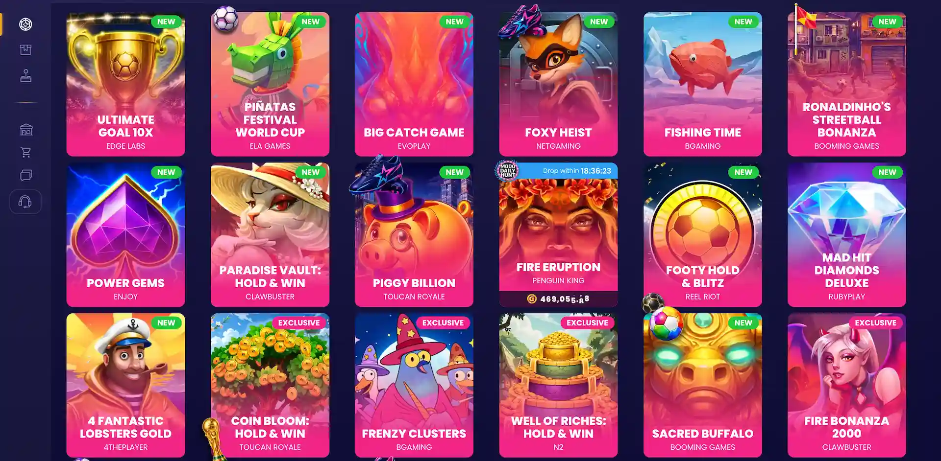 Modo casino game library