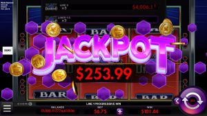 Black Diamond progressive jackpot win screen celebrating a jackpot payout.