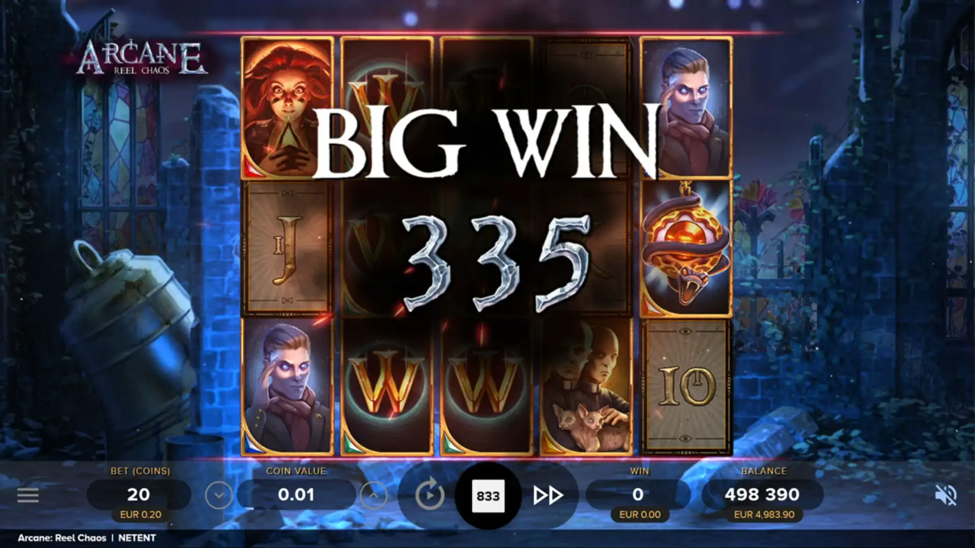 arcane reel chaos big win