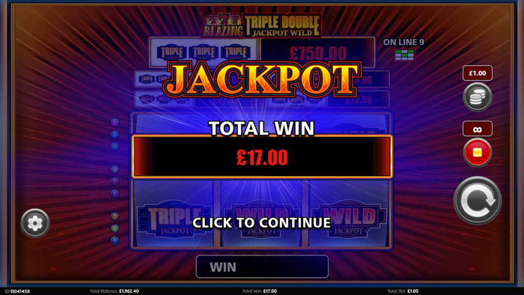 Blazing 777 slot game