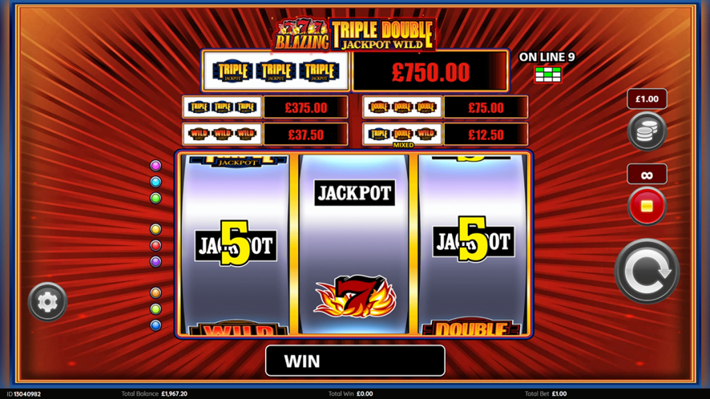 Blazing 777 slot game