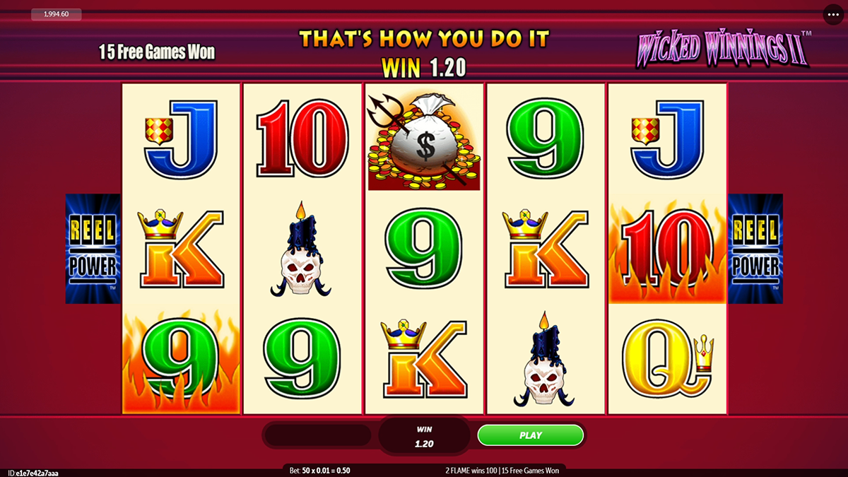 Wicked Winnings 2 bonus trigger