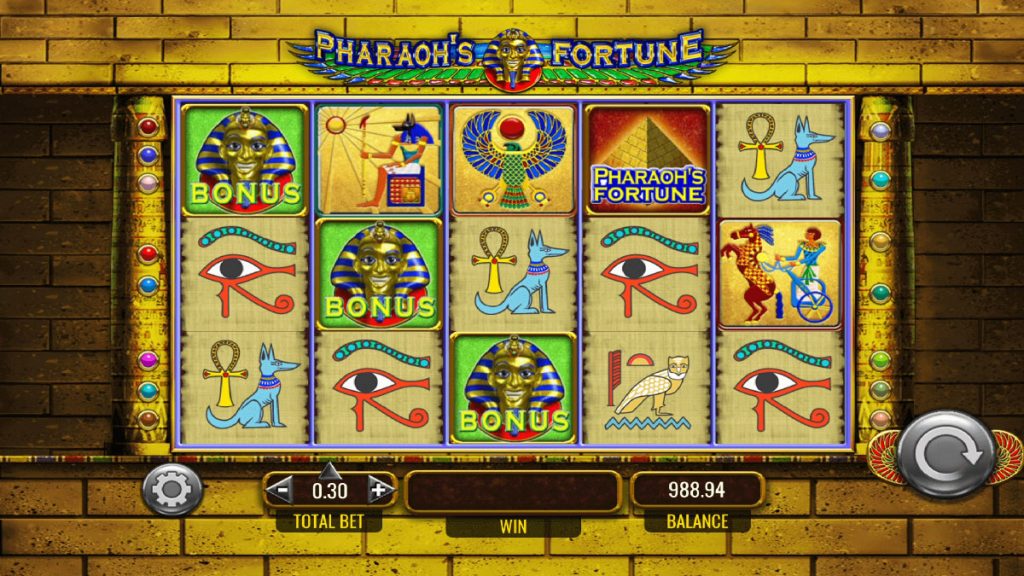 Pharaoh's Fortune with Bonus Trigger Visible