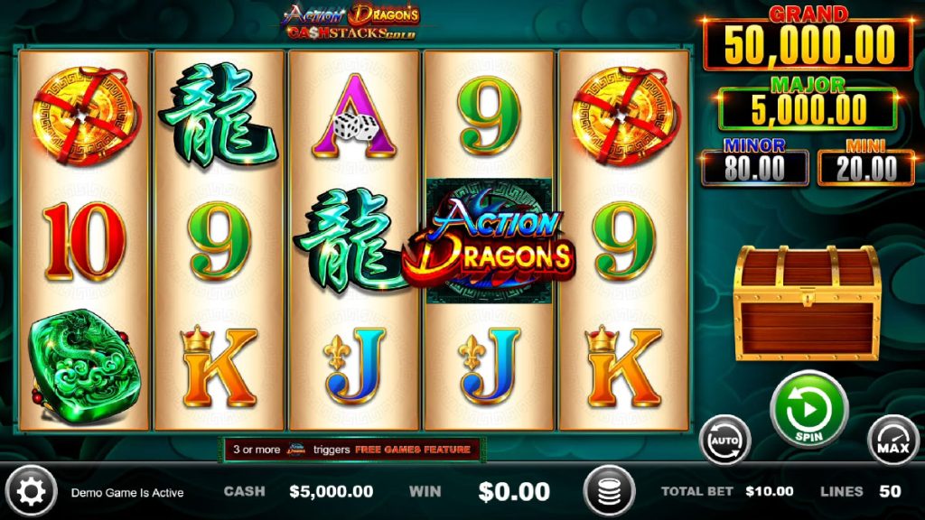 Action Dragons Ca$h Stacks Gold gameplay
