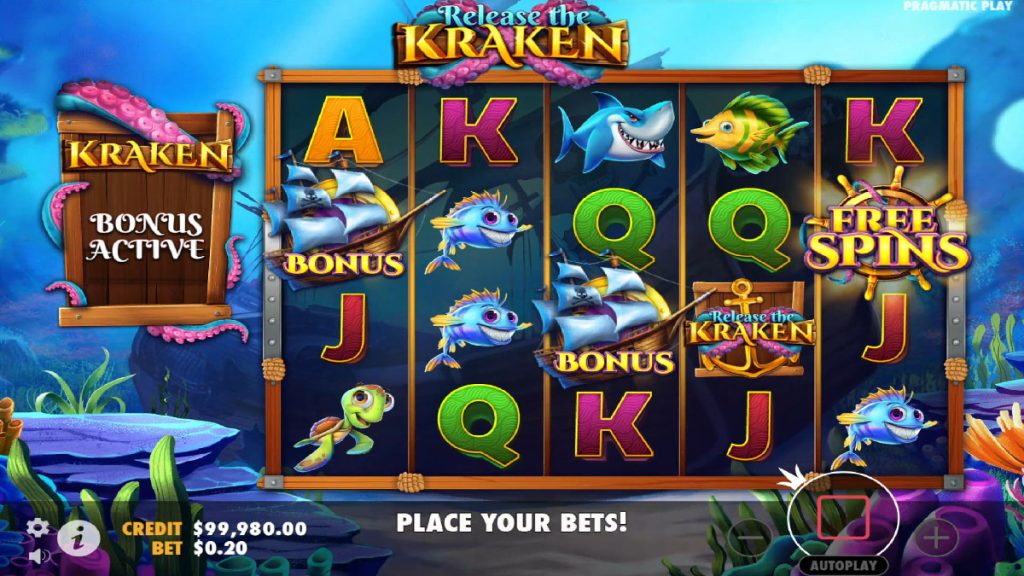 Release the Kraken Bonus Trigger Visible