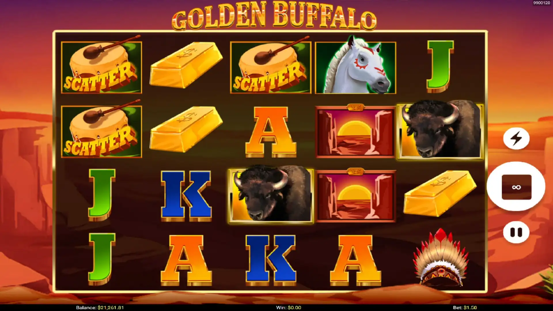 golden buffalo bonus trigger visible