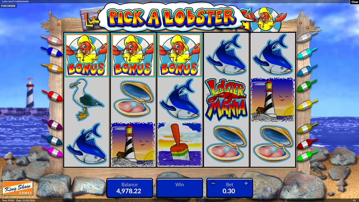 lucky larrys lobstermania bonus trigger visible