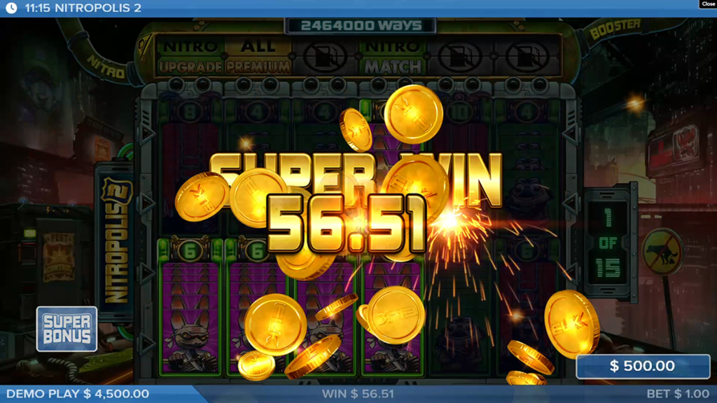 Nitropolis 2 slot game