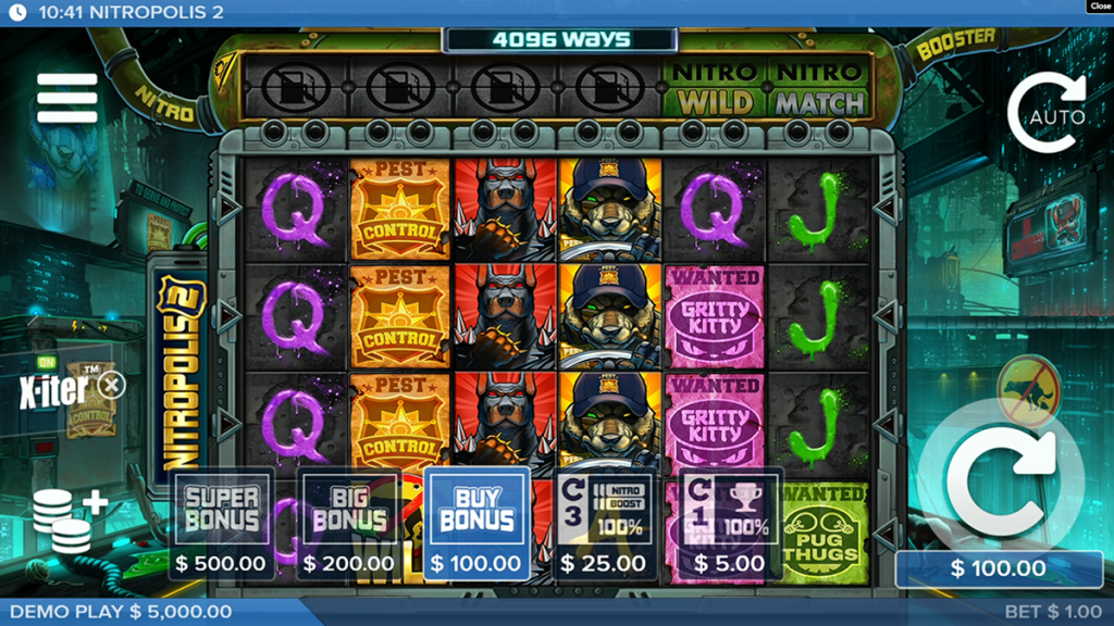 Nitropolis 2 slot game