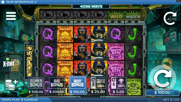 Nitropolis 2 slot game