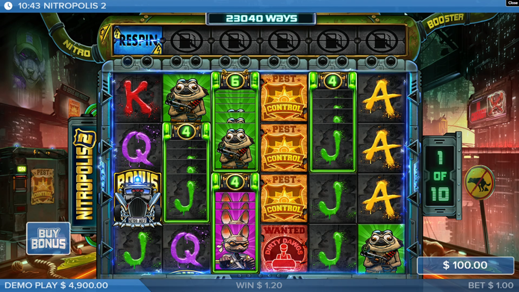 Nitropolis 2 slot game