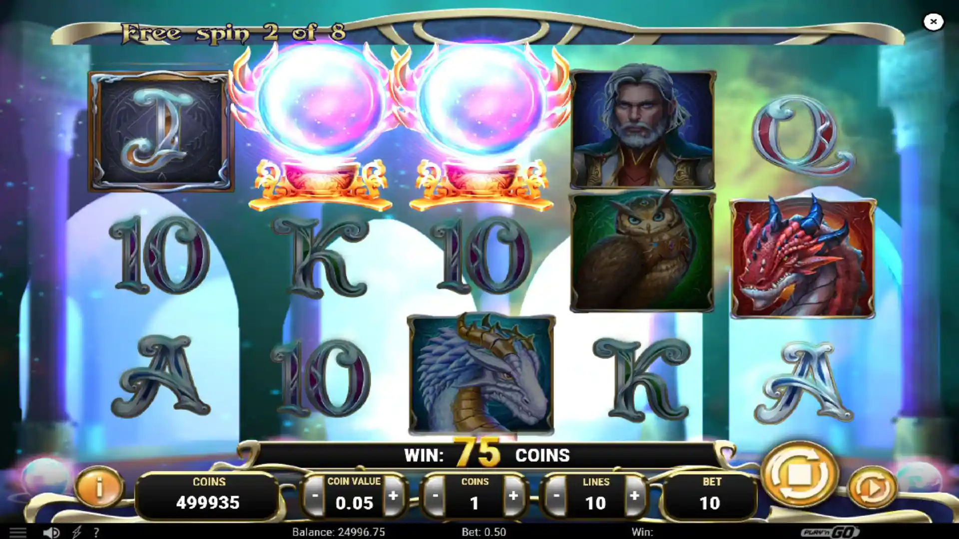 Rise of Merlin bonus round
