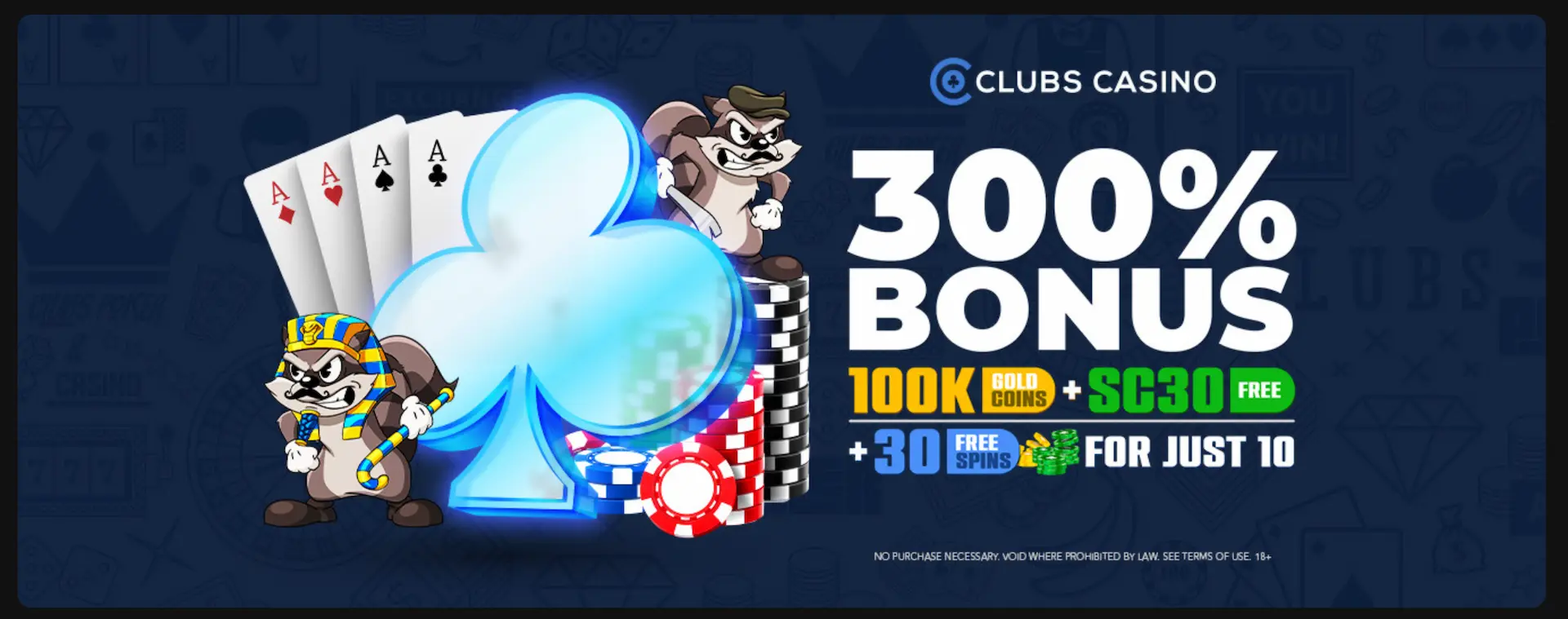 clubs casino first-purchase promo