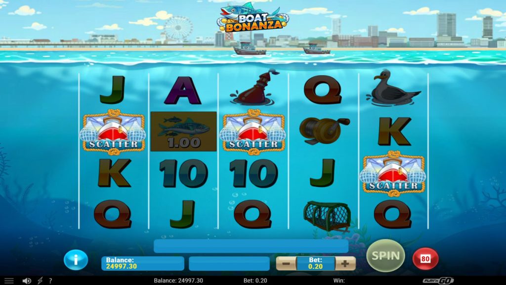 Boat Bonanza with Bonus Trigger visible