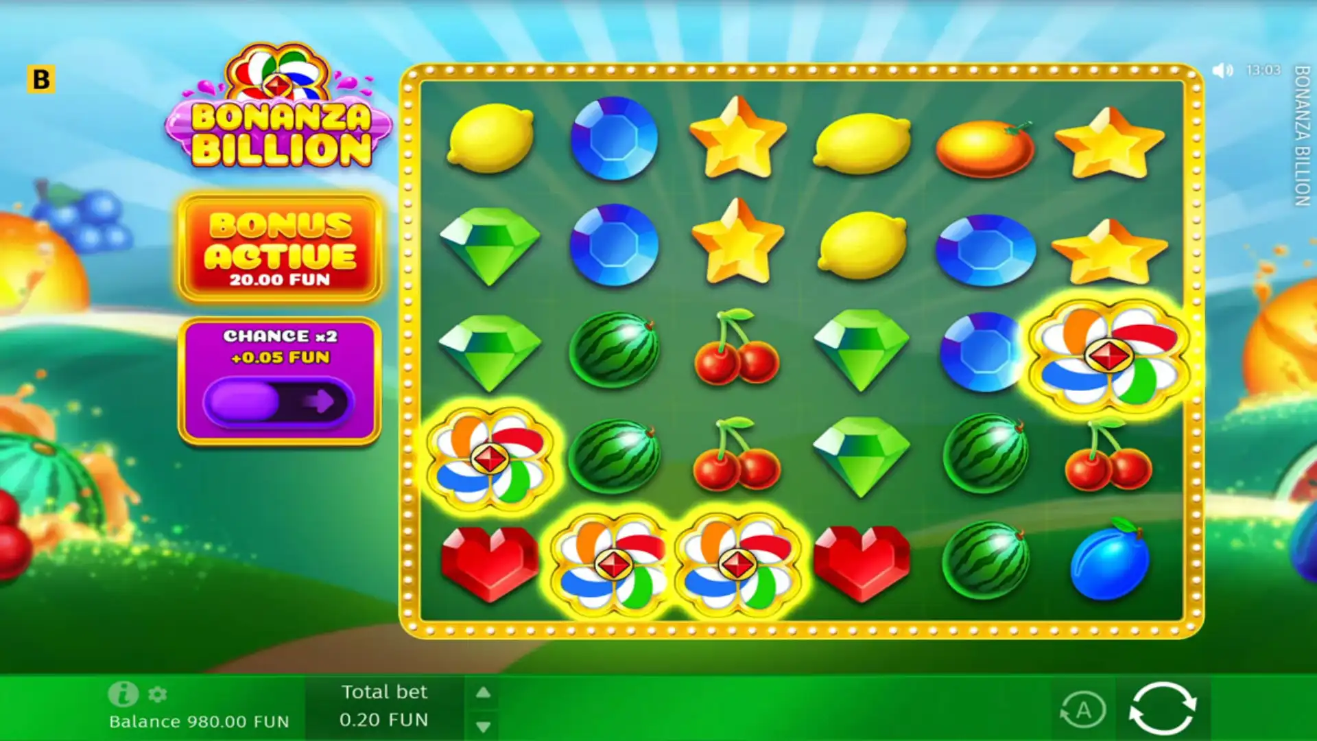 bonanza billion bonus trigger visible