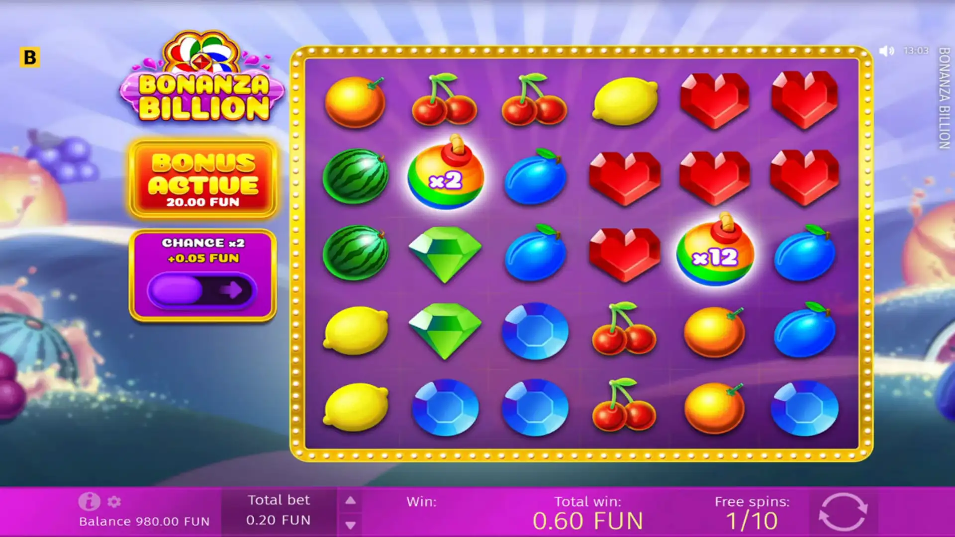 bonanza billion during bonus