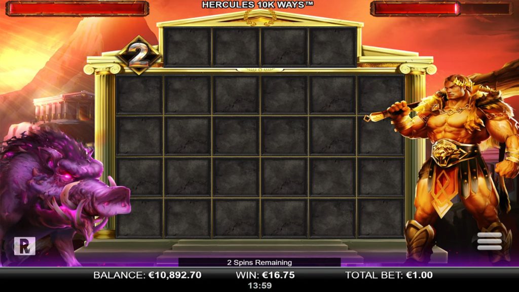 Hercules 10k Ways during bonus