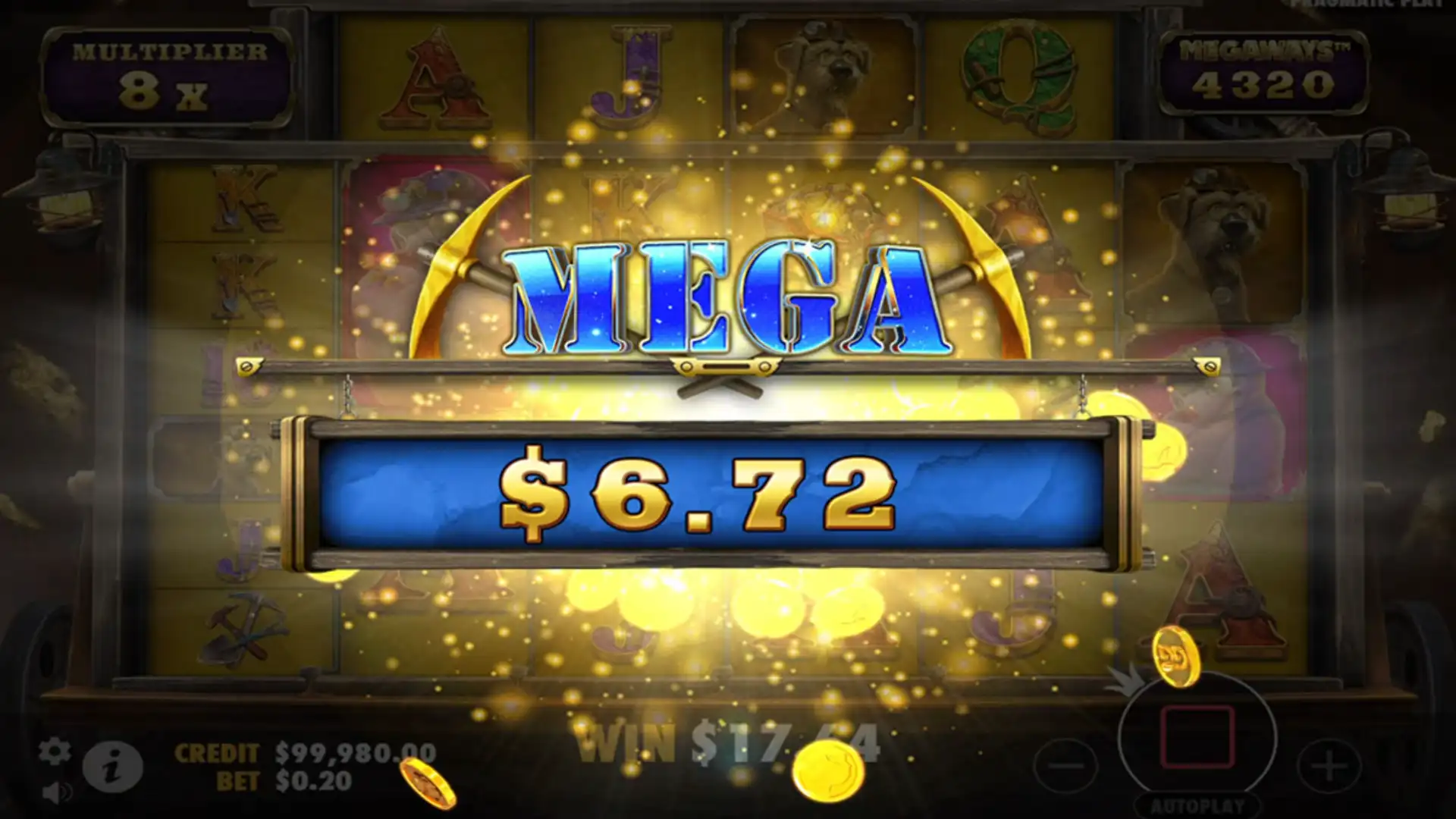 Old Gold Miner Megaways big win