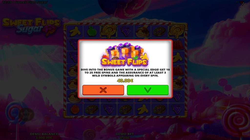 Sweet Flips Sugar slot bonus buy feature
