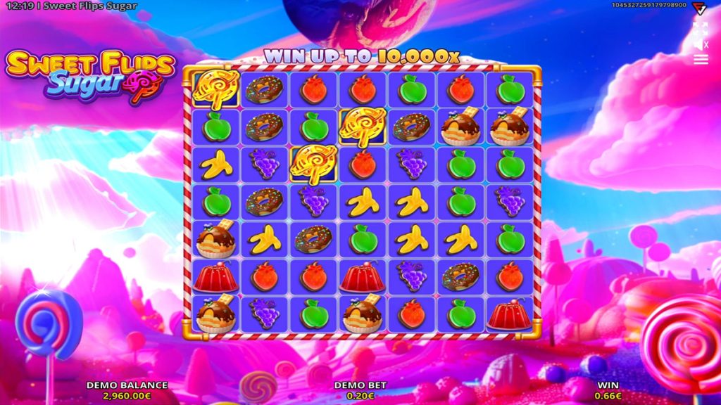 Sweet Flips Sugar slot bonus trigger visible