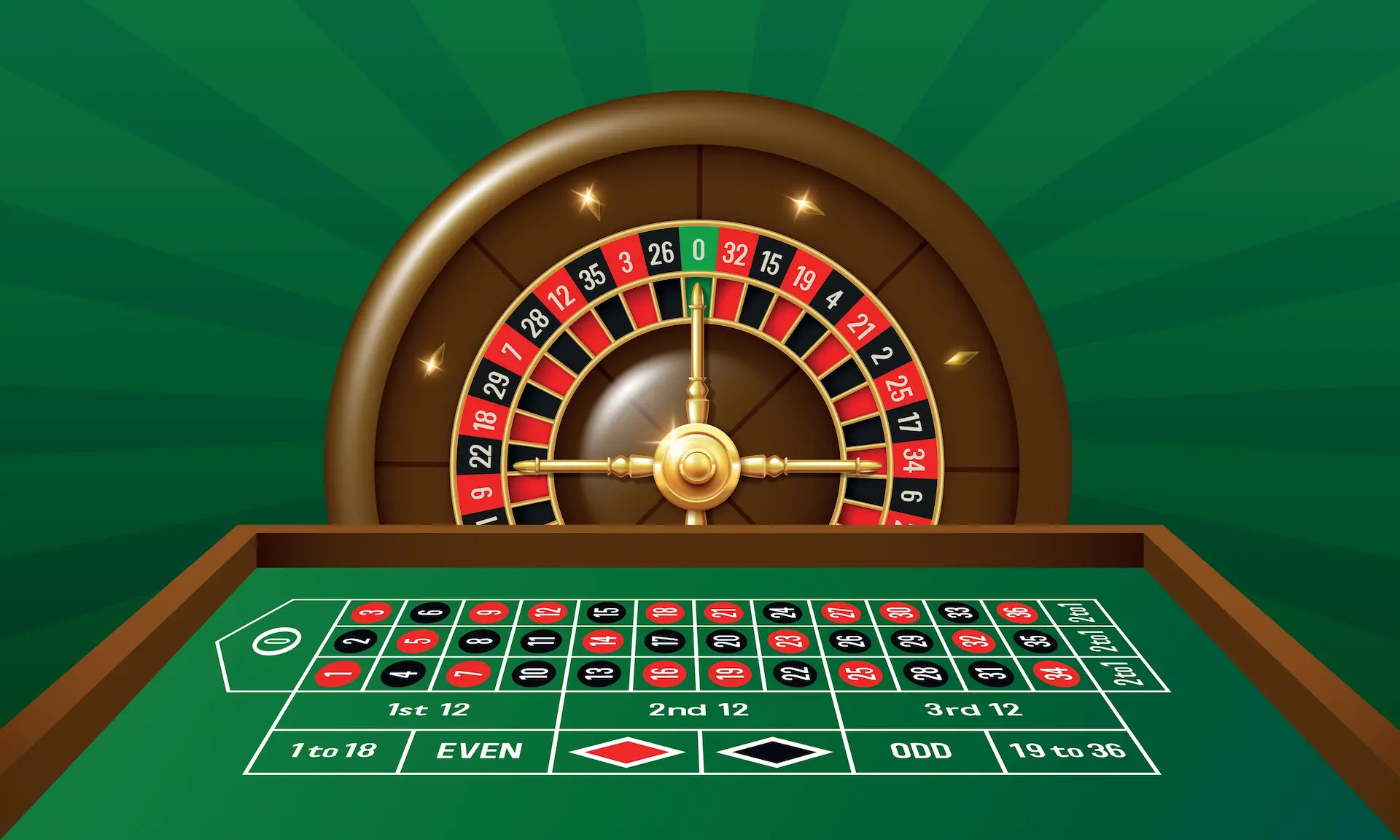 european roulette wheel and table layout
