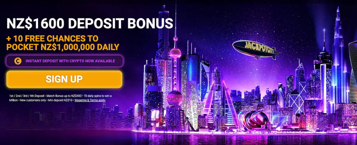 jackpot city casino NZ welcome offer